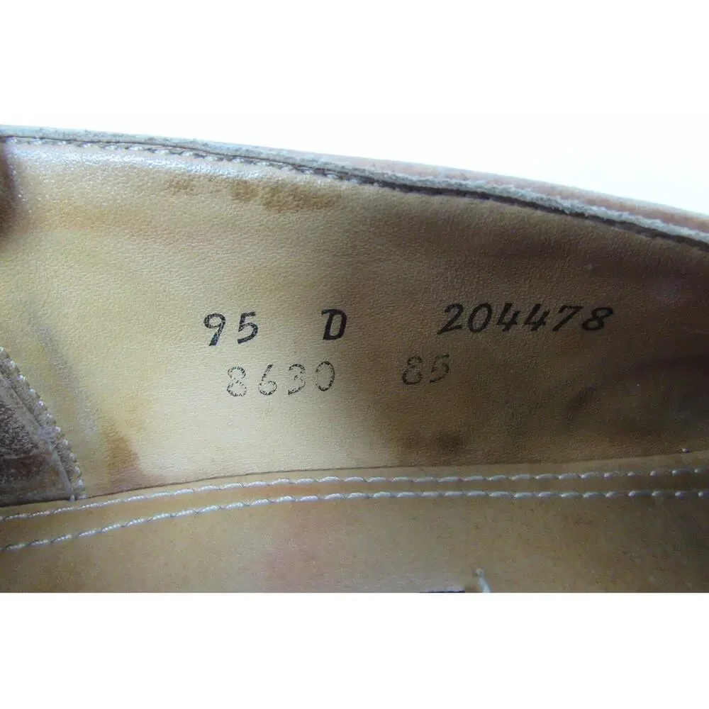 Cole Haan 9.5 d brown leather loafers with tassles shoes dress wing tip